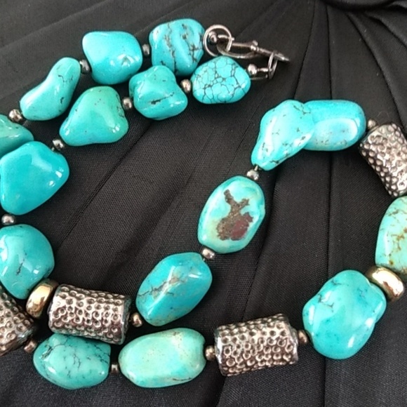 Turquoise and silver Silpada necklace - Picture 4 of 7